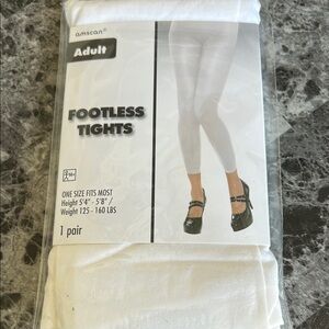 Amscan Adult White Footless Tights